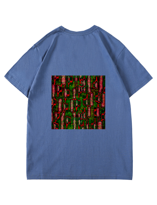 服装效果图-红色波点 抽象 花型图案
