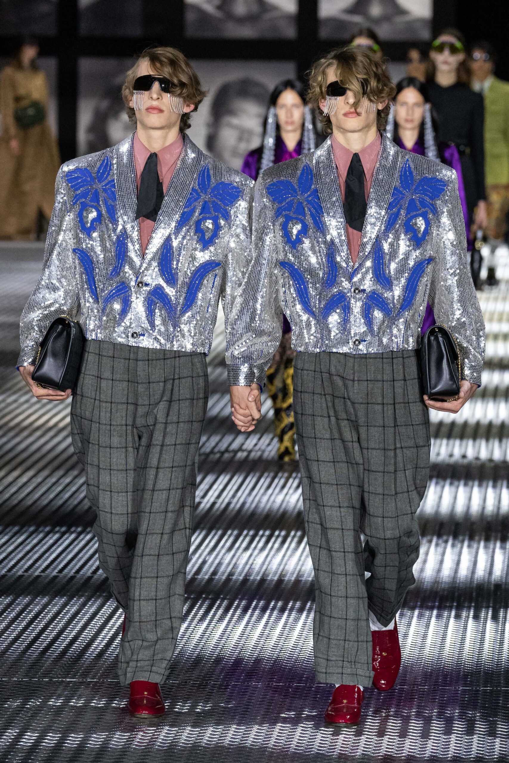 米兰时装周|服装设计，双胞胎模特与Gucci2023春夏系列