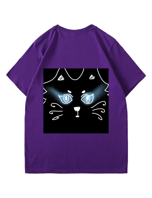 服装效果图-蓝眼睛猫咪 动物 花型图案