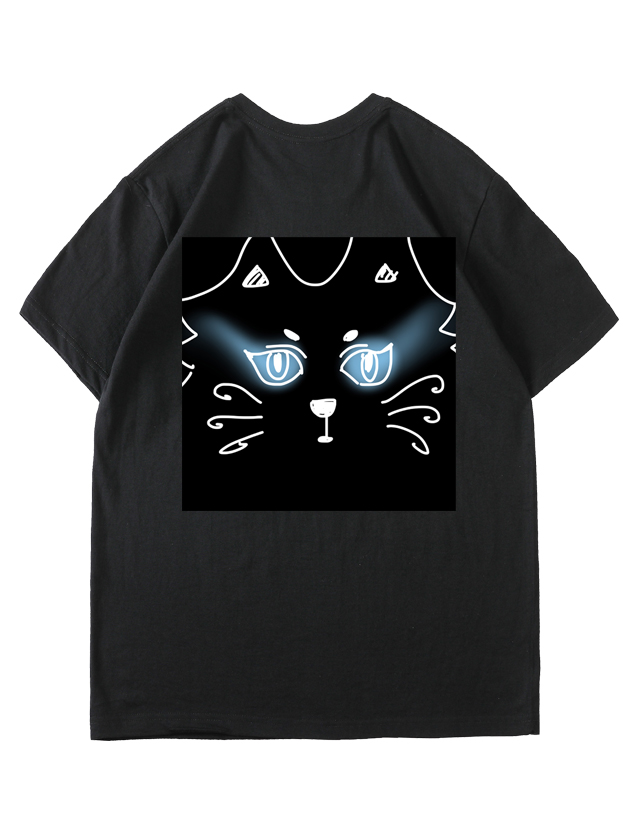 服装效果图-蓝眼睛猫咪 动物 花型图案