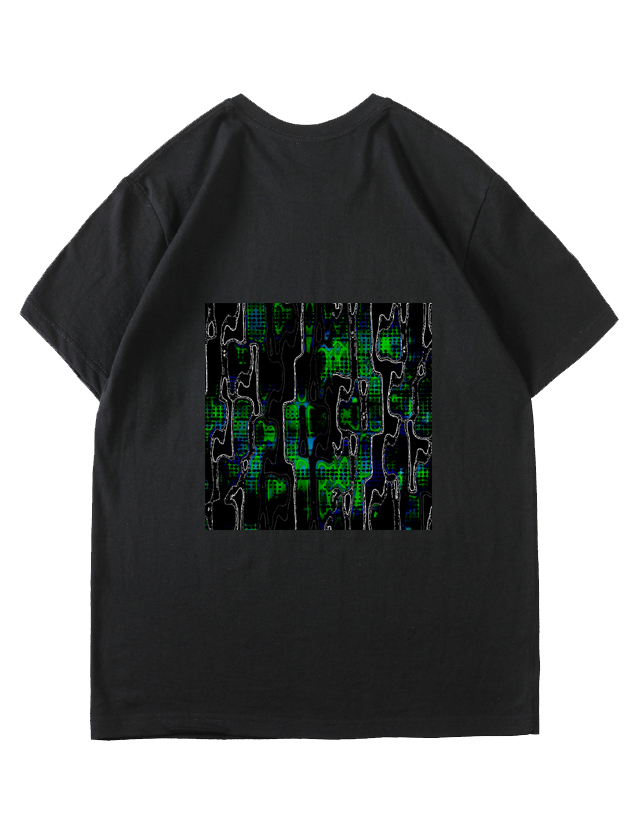 服装效果图-波点绿 抽象 花型图案