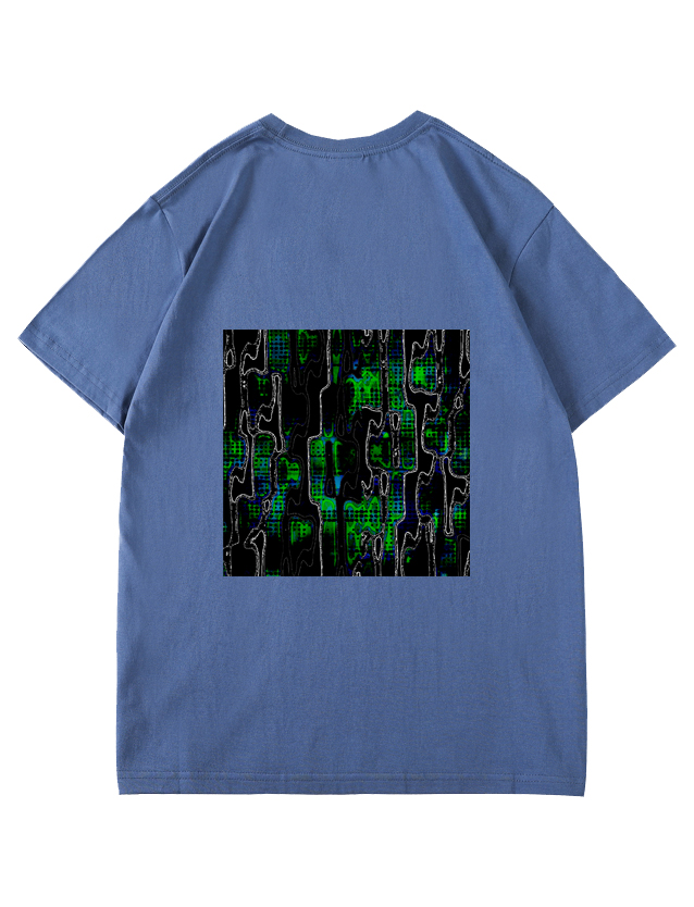 服装效果图-波点绿 抽象 花型图案
