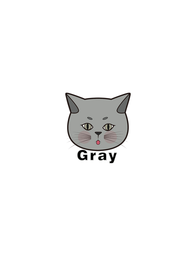 服装效果图-吐舌小猫 卡通 花型图案