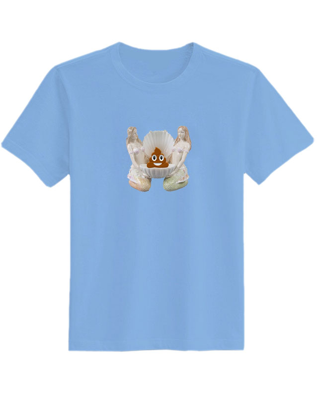 服装效果图-美人鱼与emoji 个性 花型图案
