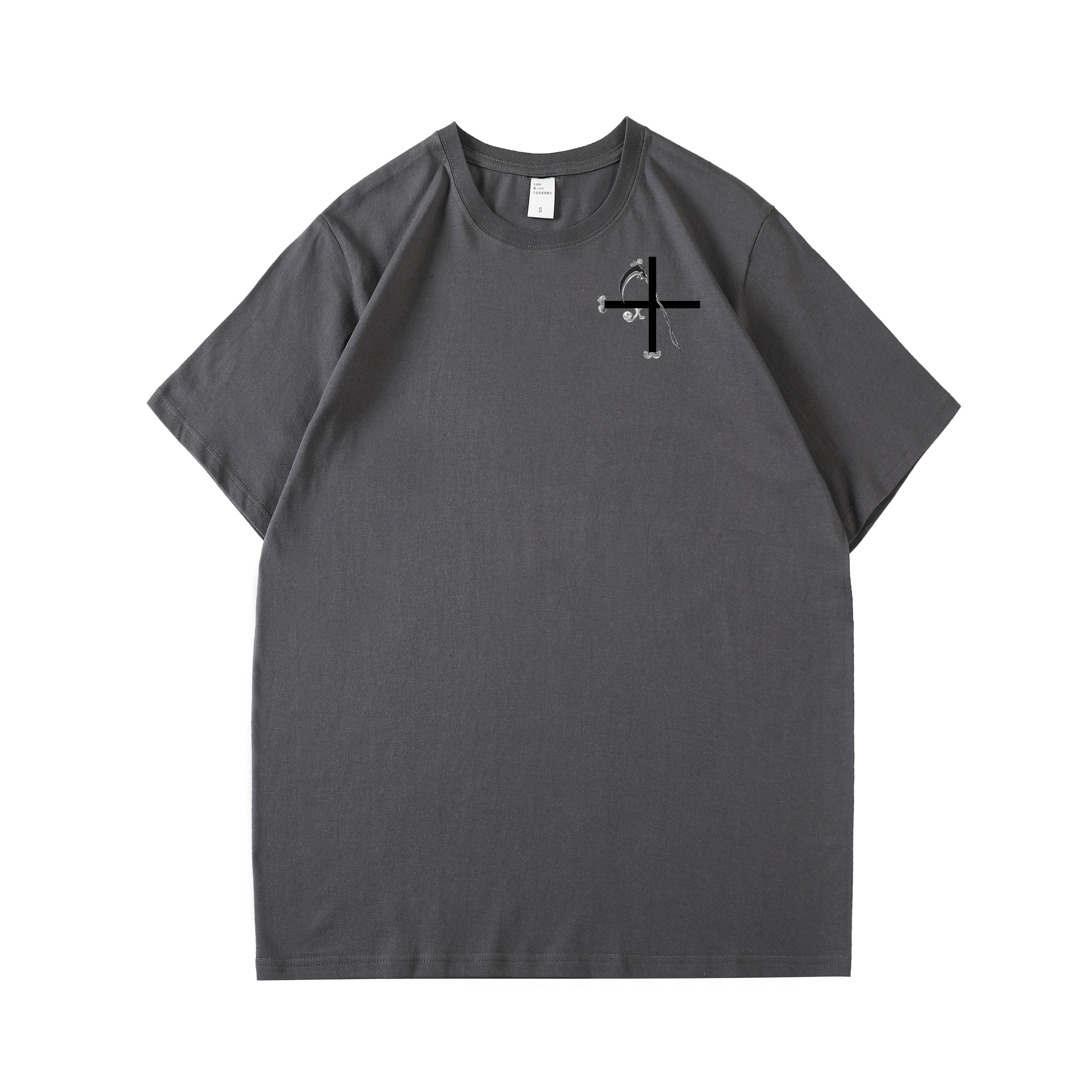服装效果图-十字架斧头 简约 花型图案