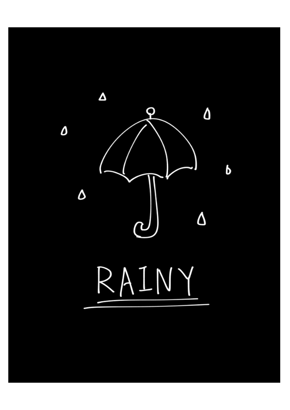 服装效果图-雨伞 简约 花型图案