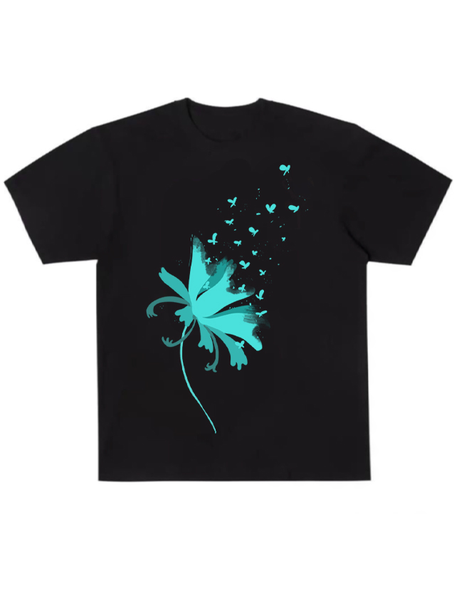 服装效果图-蒲公英  简约 花型图案