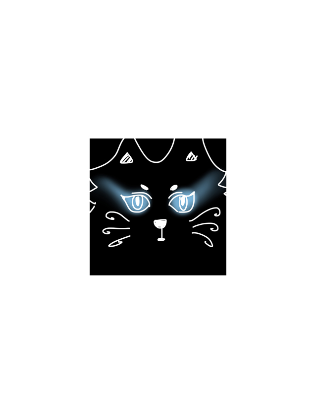 服装效果图-蓝眼睛猫咪 动物 花型图案