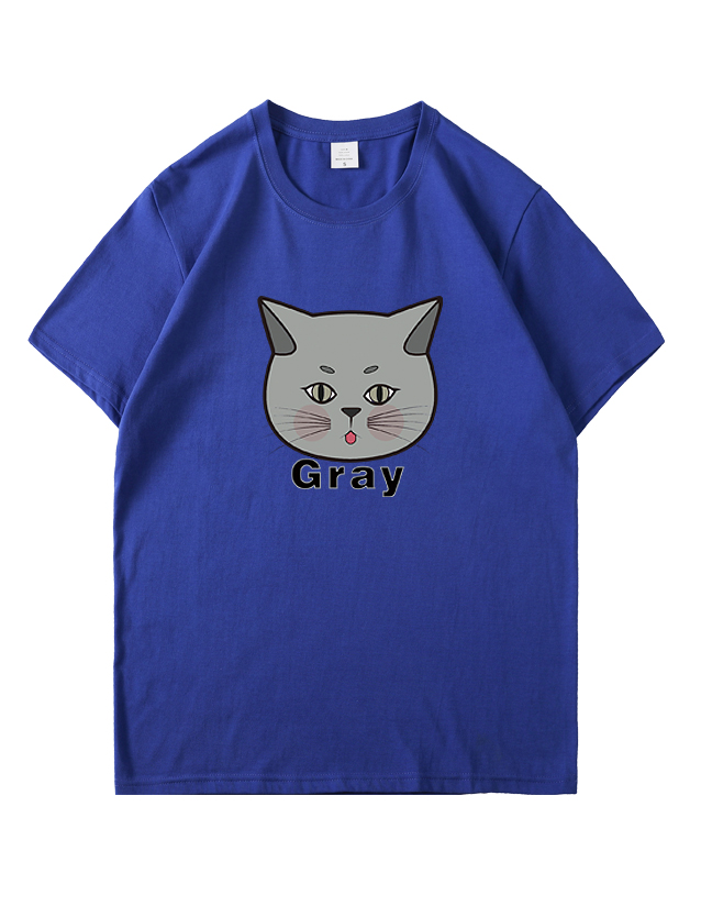服装效果图-吐舌小猫 卡通 花型图案