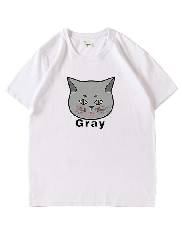 服装效果图-吐舌小猫 卡通 花型图案