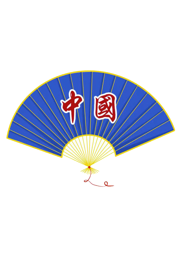 服装效果图-扇子 中国风 花型图案