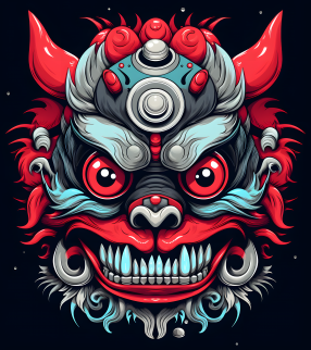 中国风国潮狮头
