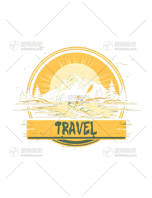 图案素材风景划船