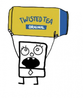 Twisted Tea插画印花图案 卫衣/T恤印花图案
