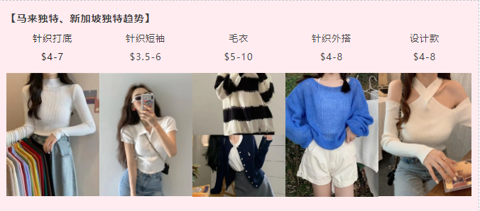 东南亚女装跨境秋冬选品