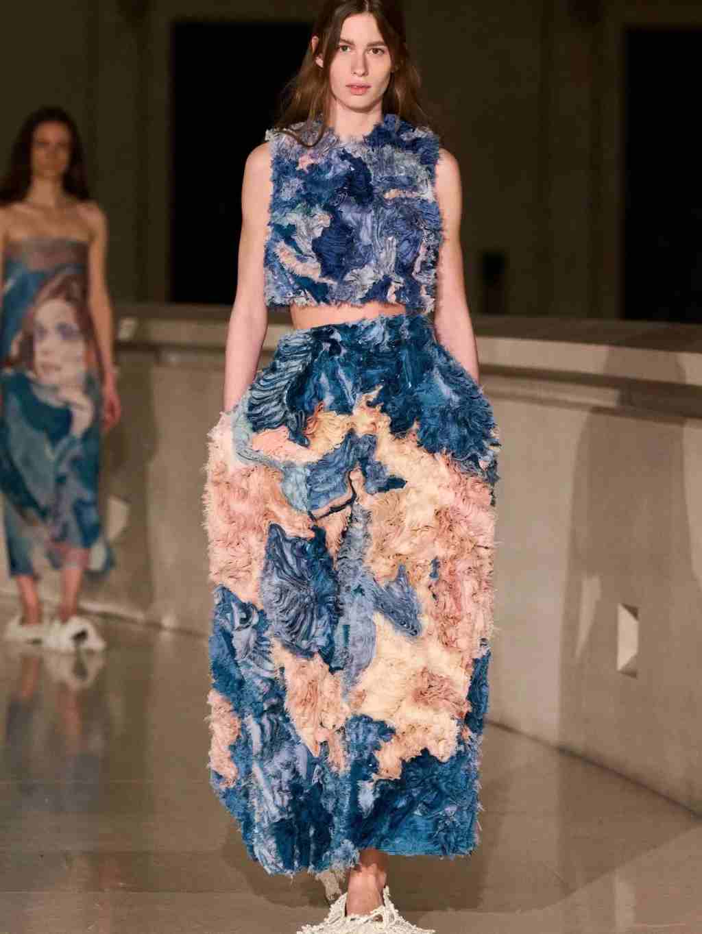 Erdem 2025秋冬系列，花卉印花图案设计