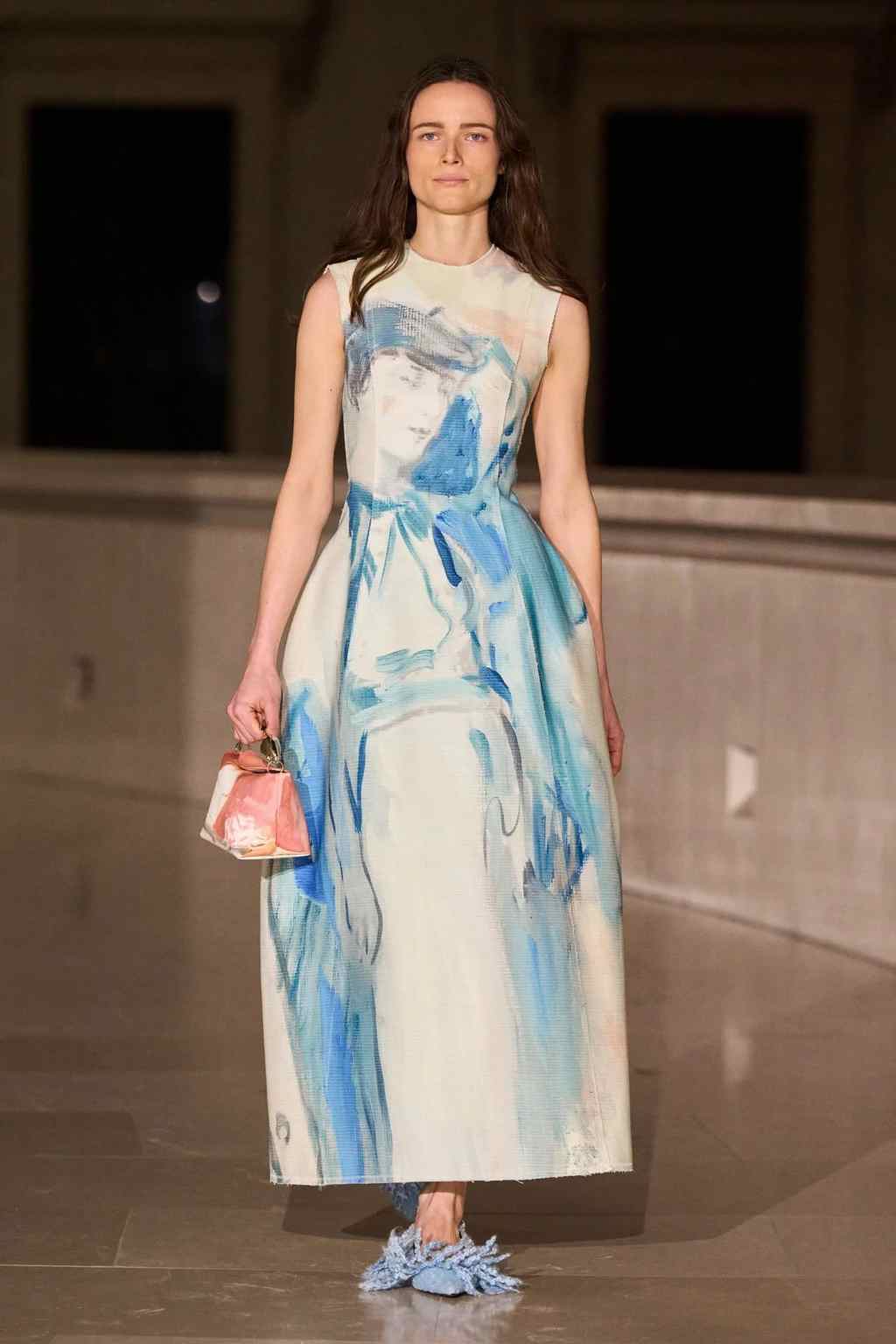 Erdem 2025秋冬系列，花卉印花图案设计