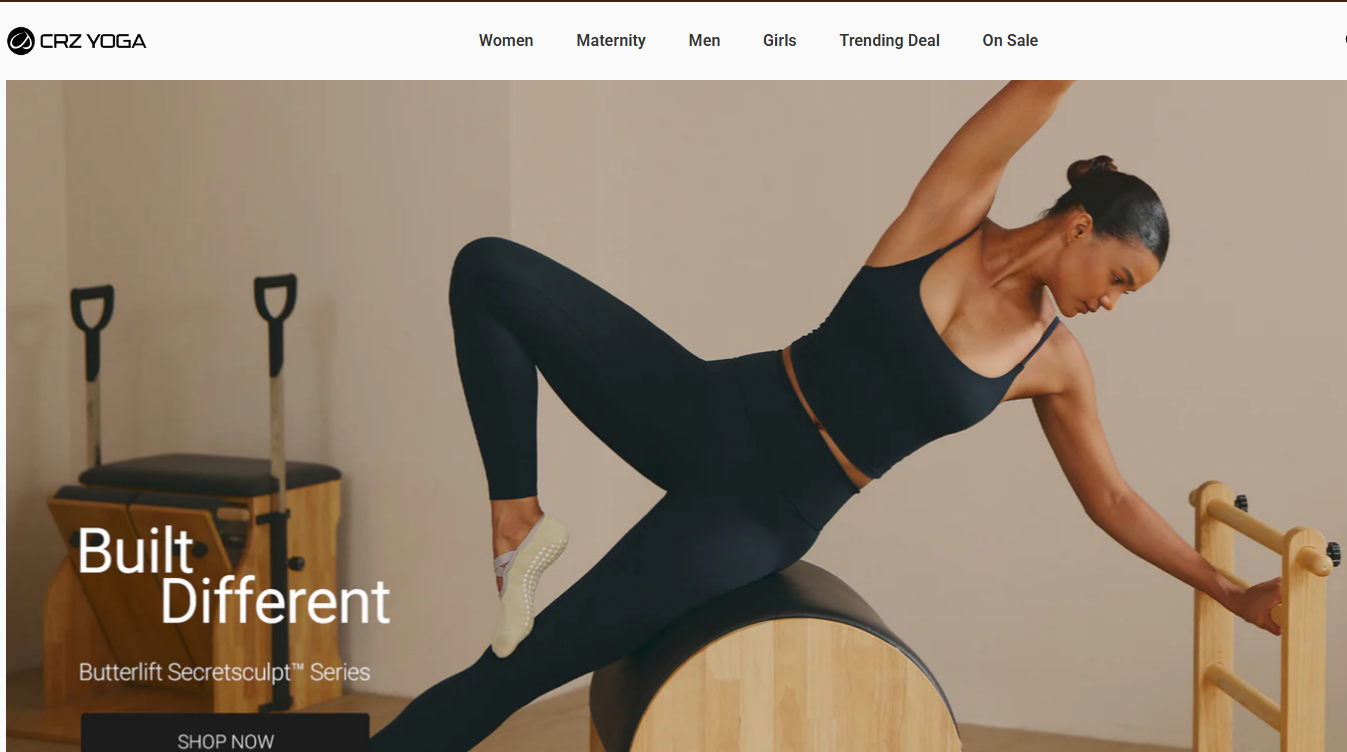 瑜伽服饰跨境电商品牌，CRZ YOGA大牌平替瑜伽服饰