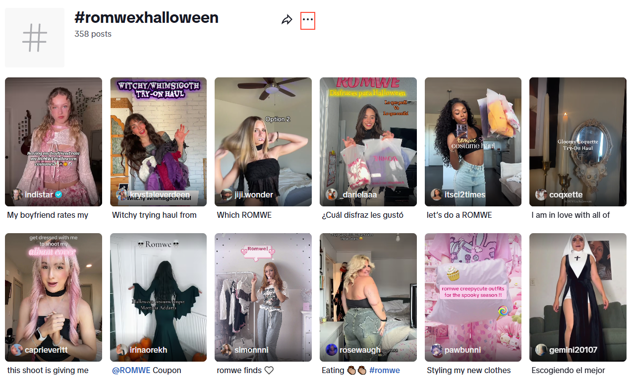 ROMWE品牌关于Halloween话题的粉丝共创个性万圣传达