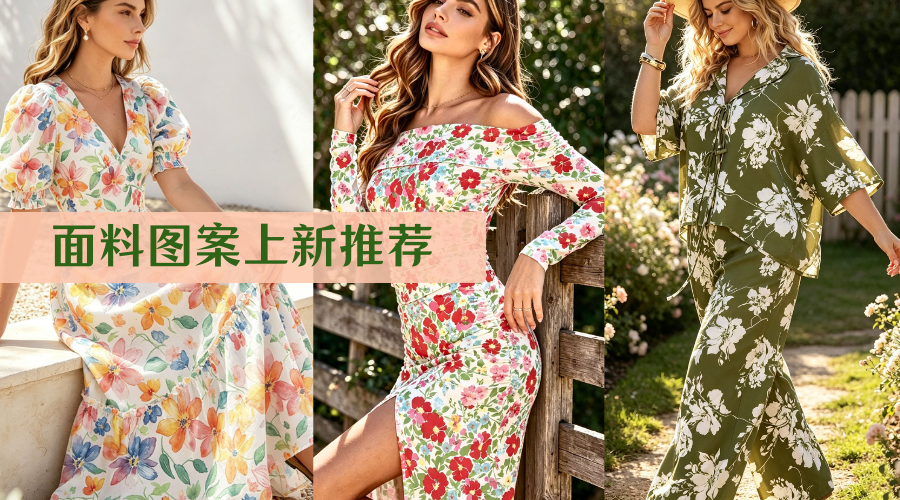 田园风植物印花面料推荐：适合休闲女装和浪漫度假时装设计
